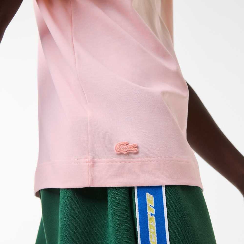 Lacoste Relaxed Fit Oversized Crocodile Lyse Rosa | 1976-PWKSX