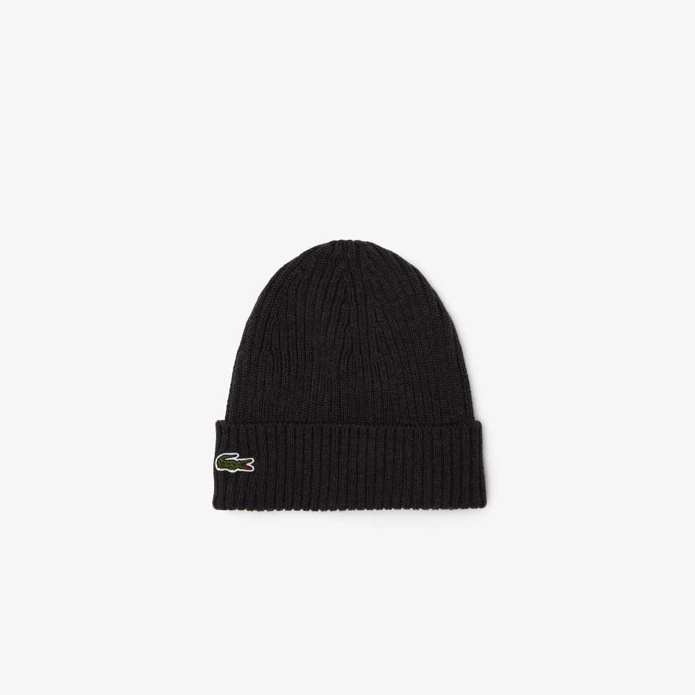 Lacoste Ribbet Ull Beanie Grå | 7541-QCHJM