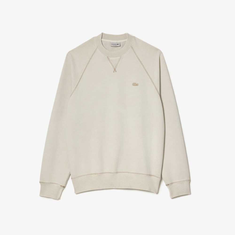 Lacoste Round Neck Organic Bomull Beige | 1609-JHGBQ