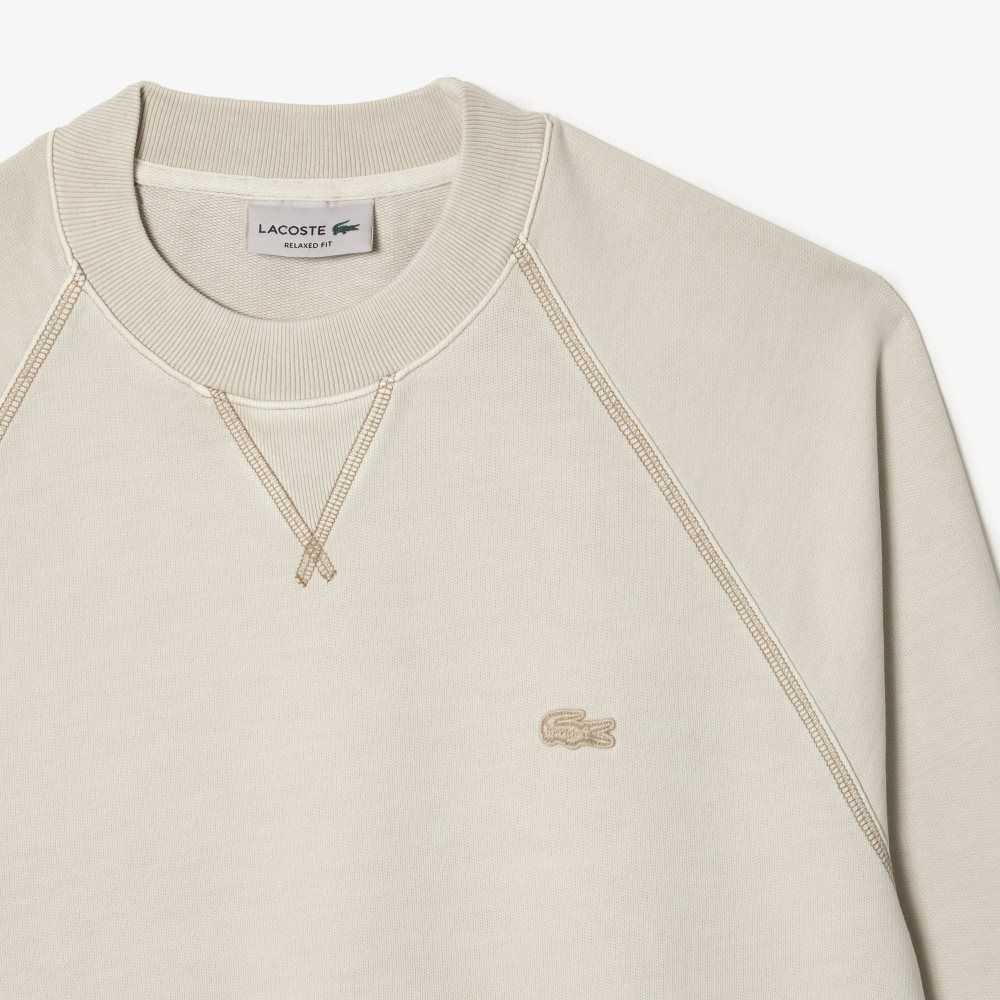 Lacoste Round Neck Organic Bomull Beige | 1609-JHGBQ