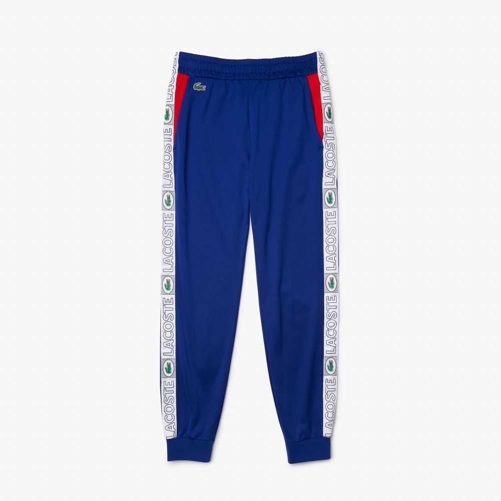 Lacoste SPORT Branded Bands Tracksuit Blå Rød Hvite | 2648-BXSUT