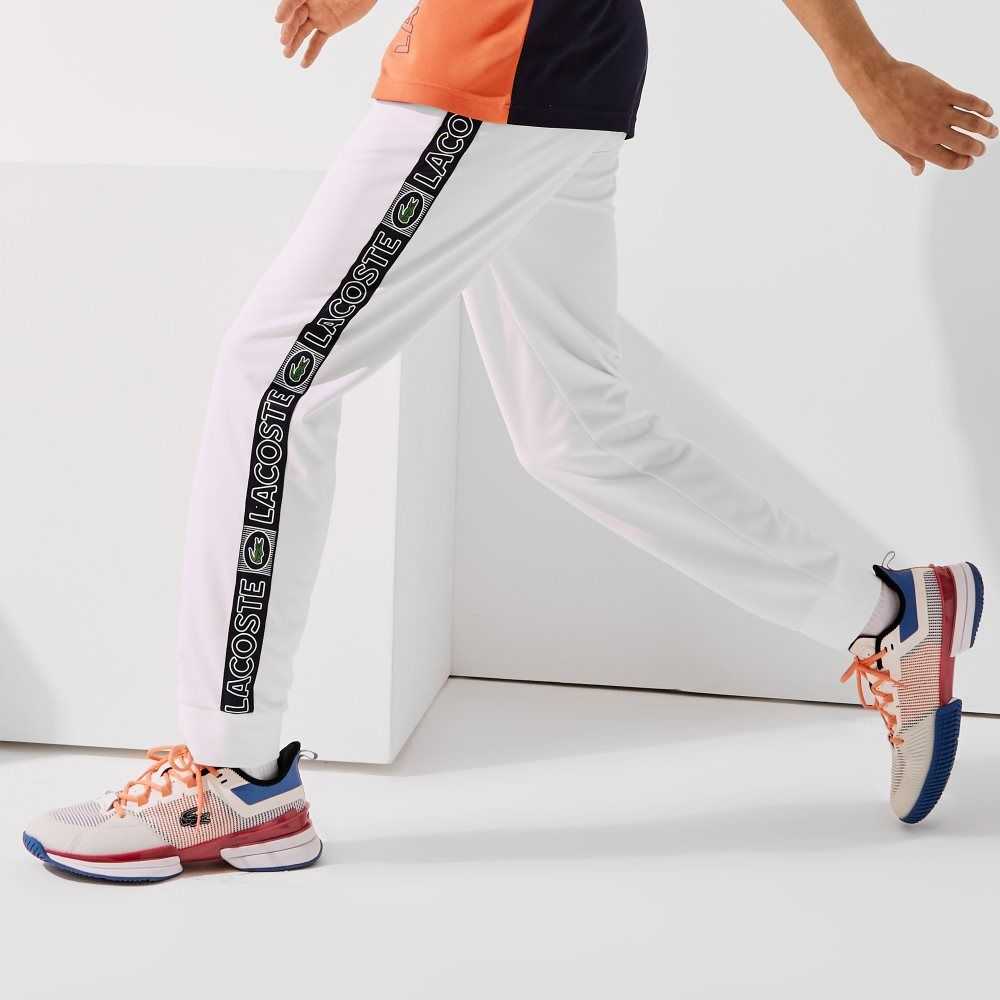 Lacoste SPORT Branded Bands Tracksuit Hvite Oransje Marineblå Blå | 3628-UNRJF