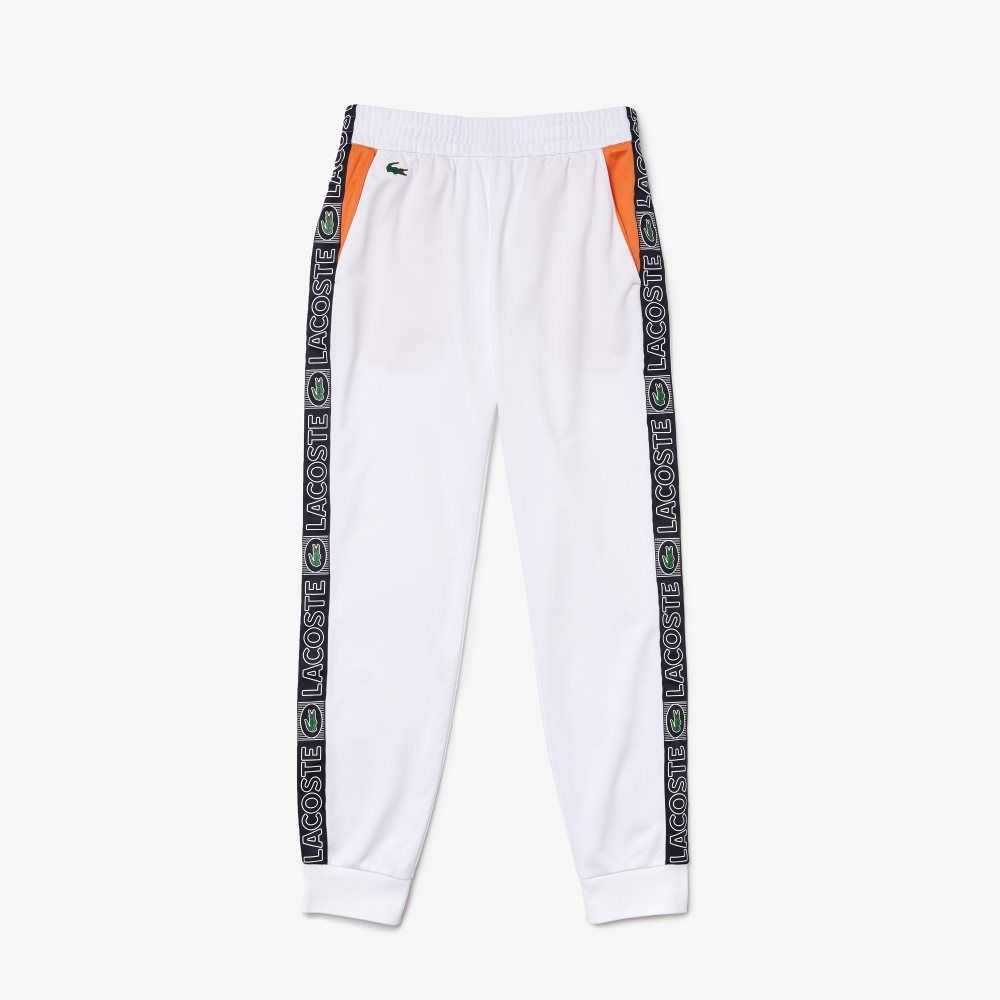 Lacoste SPORT Branded Bands Tracksuit Hvite Oransje Marineblå Blå | 3628-UNRJF