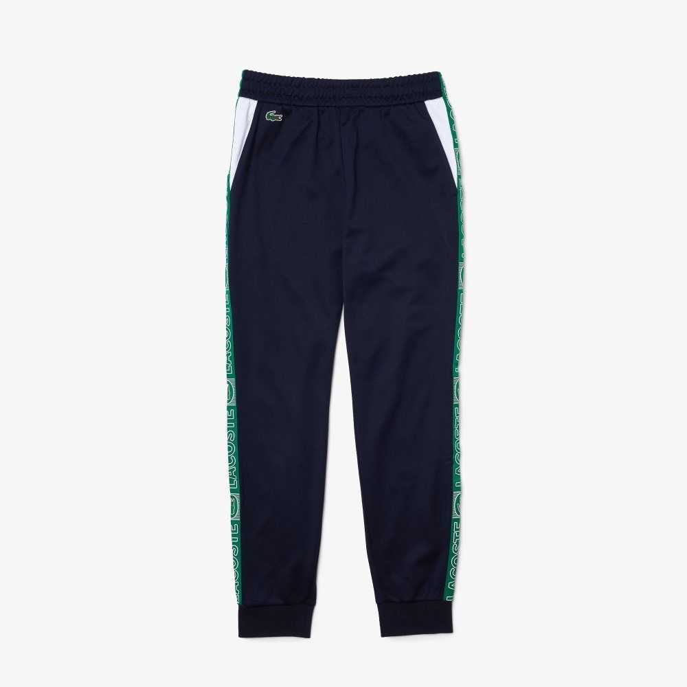 Lacoste SPORT Branded Bands Tracksuit Marineblå Blå Hvite Grønn | 1685-VQBPU