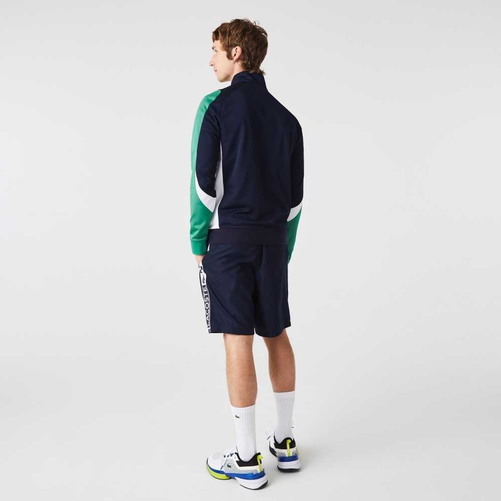 Lacoste SPORT Classic Fit Zip Tennis Marineblå Blå Grønn Hvite | 6097-ZIVRE