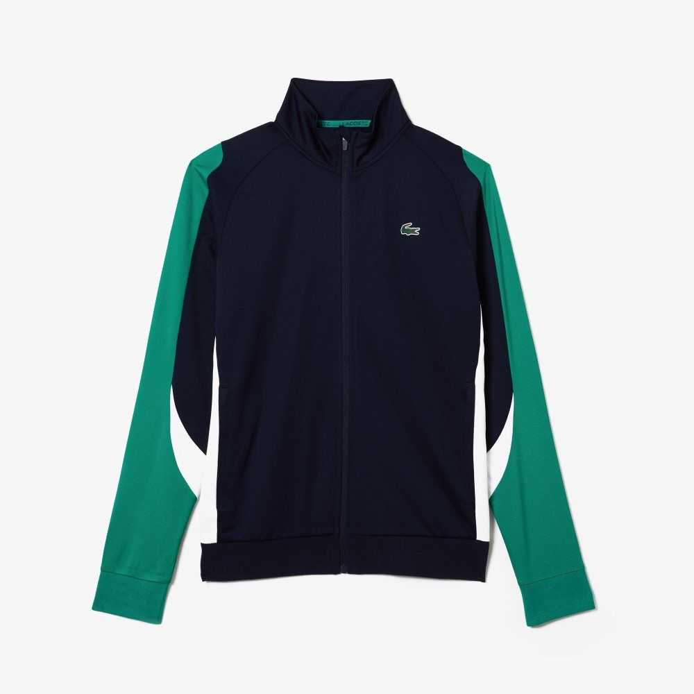 Lacoste SPORT Classic Fit Zip Tennis Marineblå Blå Grønn Hvite | 6097-ZIVRE