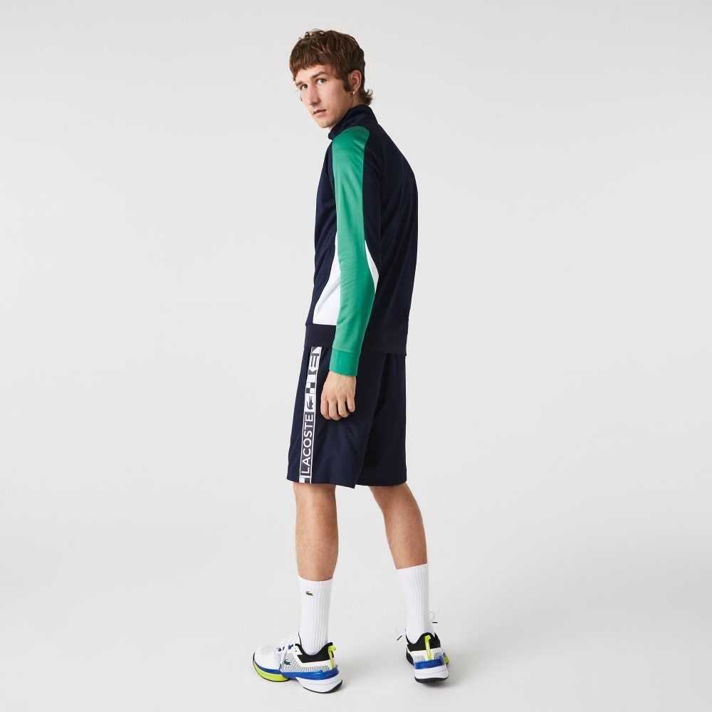 Lacoste SPORT Classic Fit Zip Tennis Marineblå Blå Grønn Hvite | 6097-ZIVRE