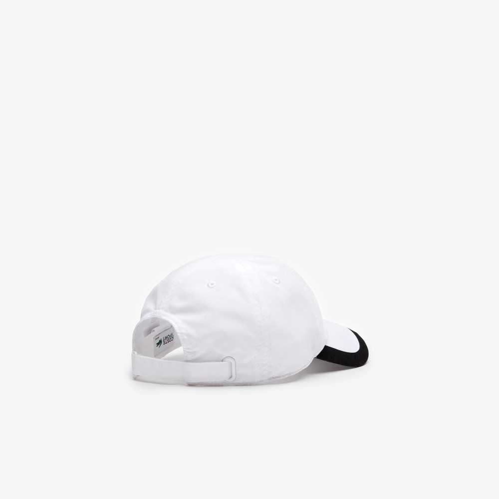 Lacoste SPORT Contrast Border Lette Hvite Svarte | 0328-KLQTN