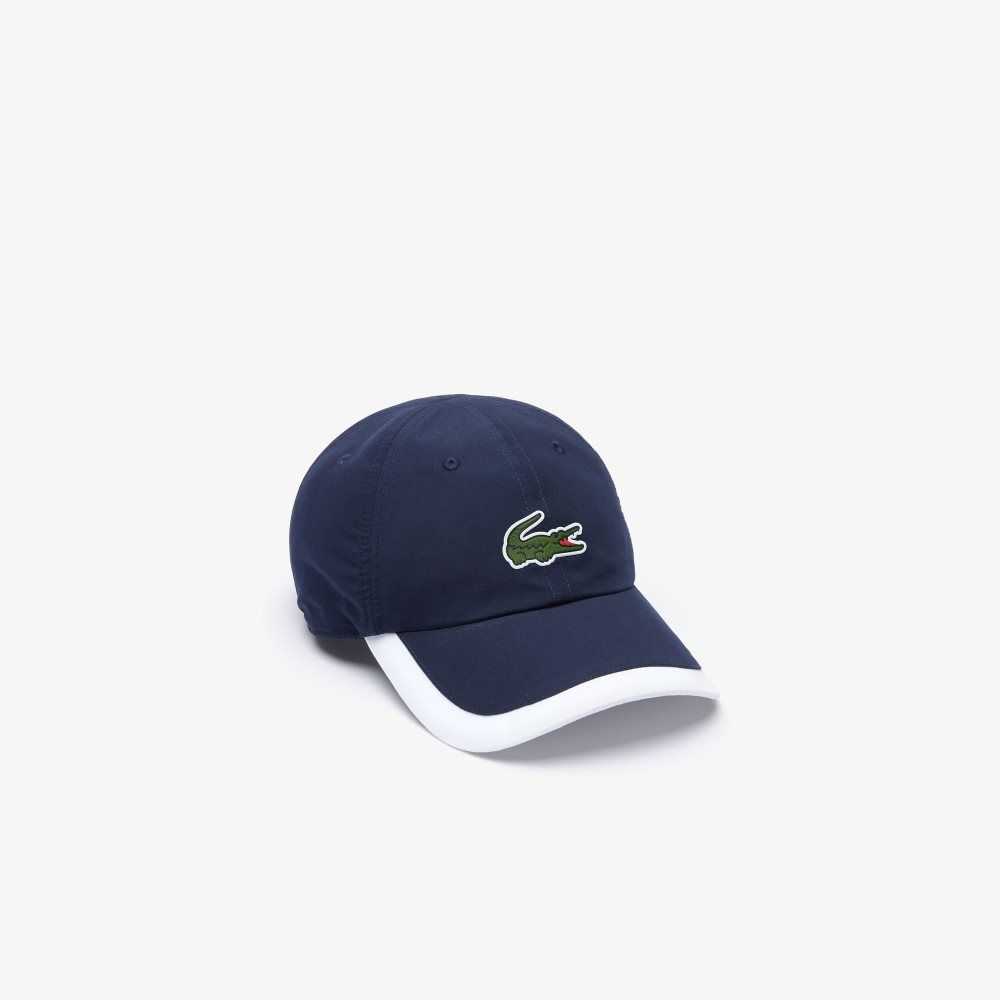 Lacoste SPORT Contrast Border Lette Marineblå Blå Hvite | 3928-FTDZM