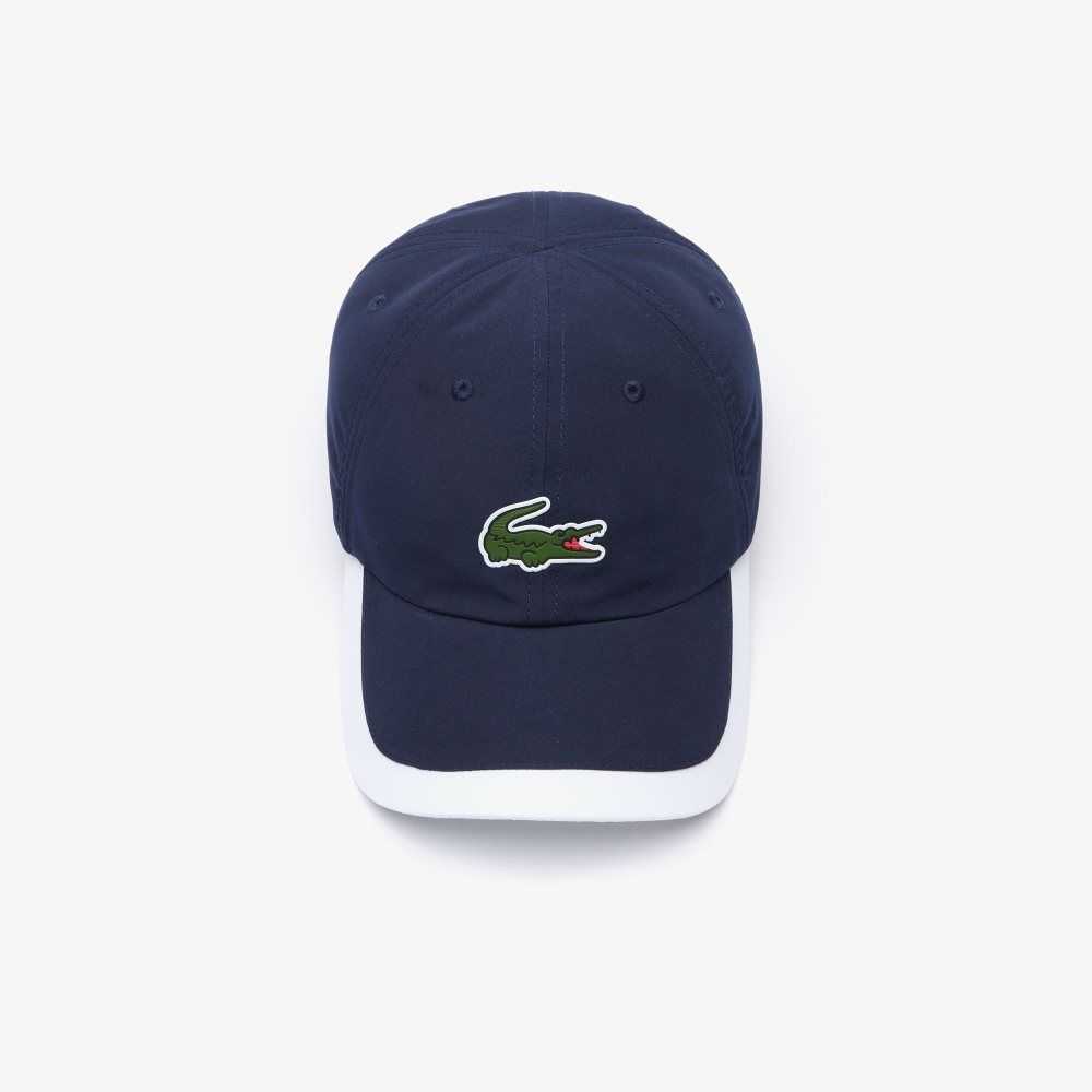 Lacoste SPORT Contrast Border Lette Marineblå Blå Hvite | 3928-FTDZM