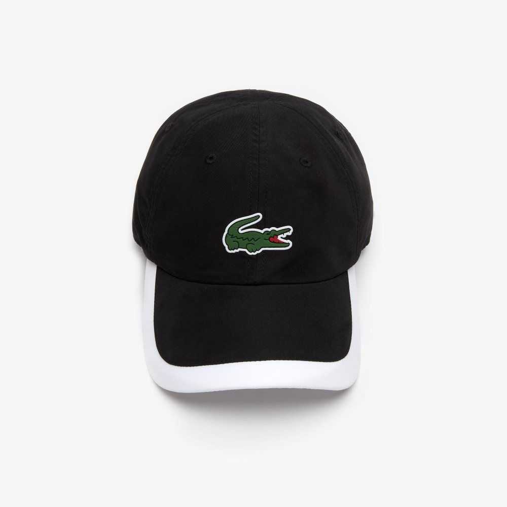 Lacoste SPORT Contrast Border Lette Svarte Hvite | 3679-FHAJR