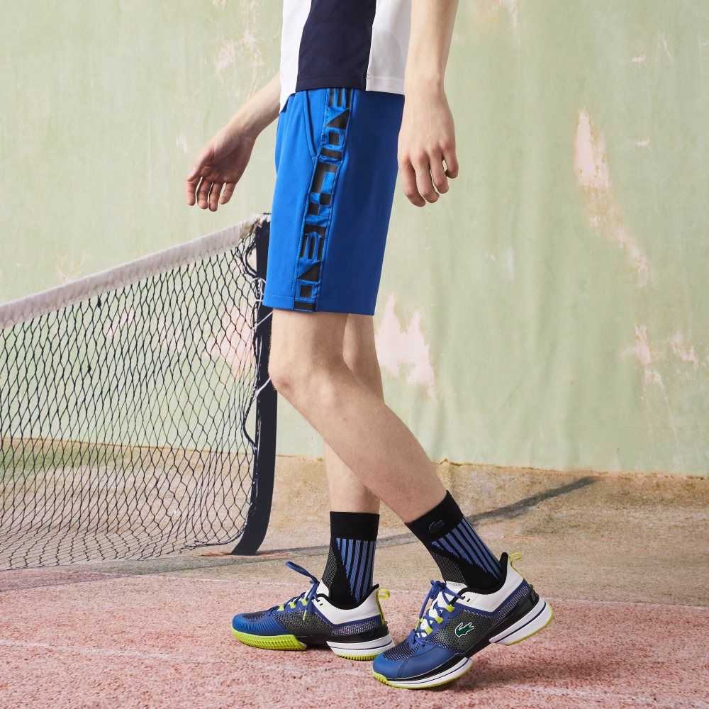 Lacoste SPORT Contrast Print Tennis Blå Svarte | 0479-OBFVZ