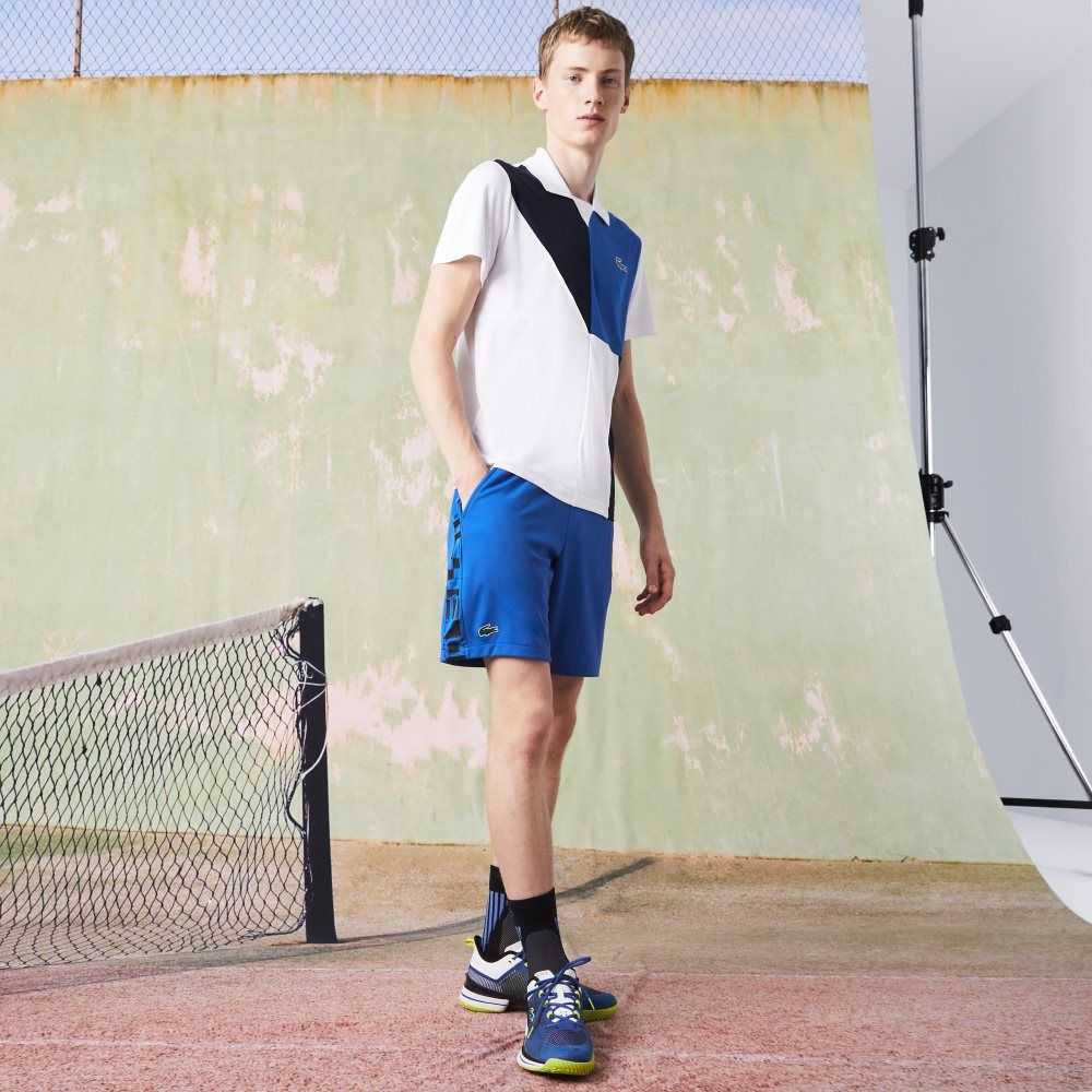 Lacoste SPORT Contrast Print Tennis Blå Svarte | 0479-OBFVZ