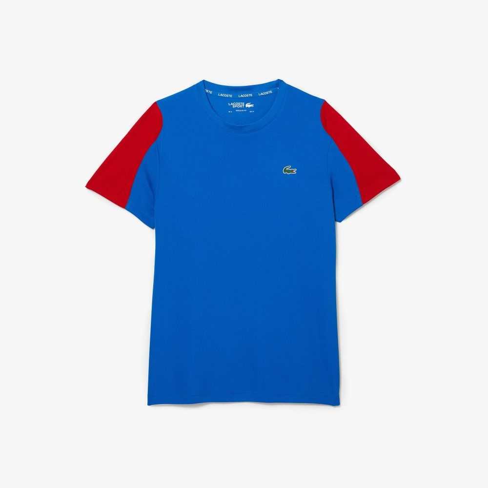 Lacoste SPORT Crocodile Print Tennis Blå Rød Hvite | 3950-ZBUFY