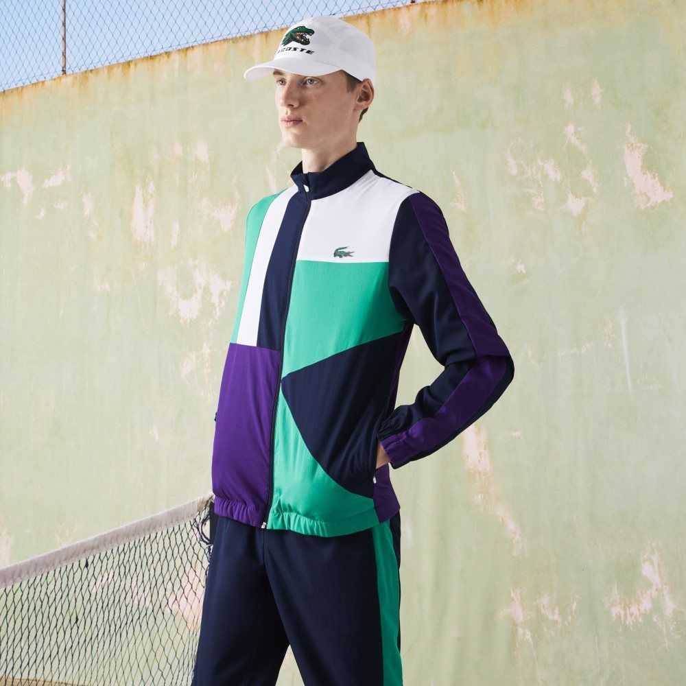 Lacoste SPORT Crocodile Print Tennis Tracksuit Marineblå Blå Grønn Lilla Hvite | 2978-ZWPRE