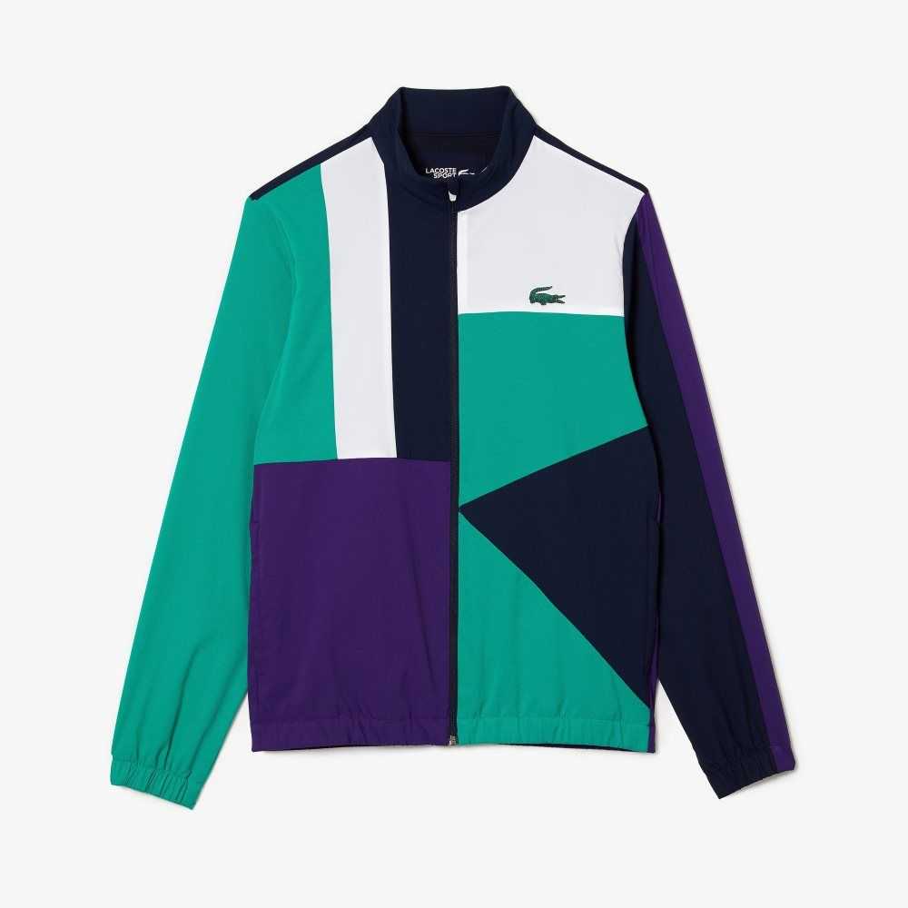 Lacoste SPORT Crocodile Print Tennis Tracksuit Marineblå Blå Grønn Lilla Hvite | 2978-ZWPRE