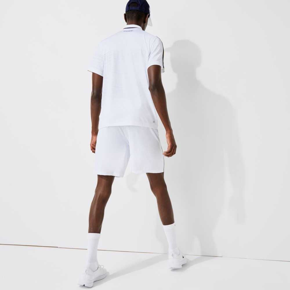 Lacoste SPORT French Open Edition Lette Stretch Hvite Marineblå Blå | 8695-XLCSN