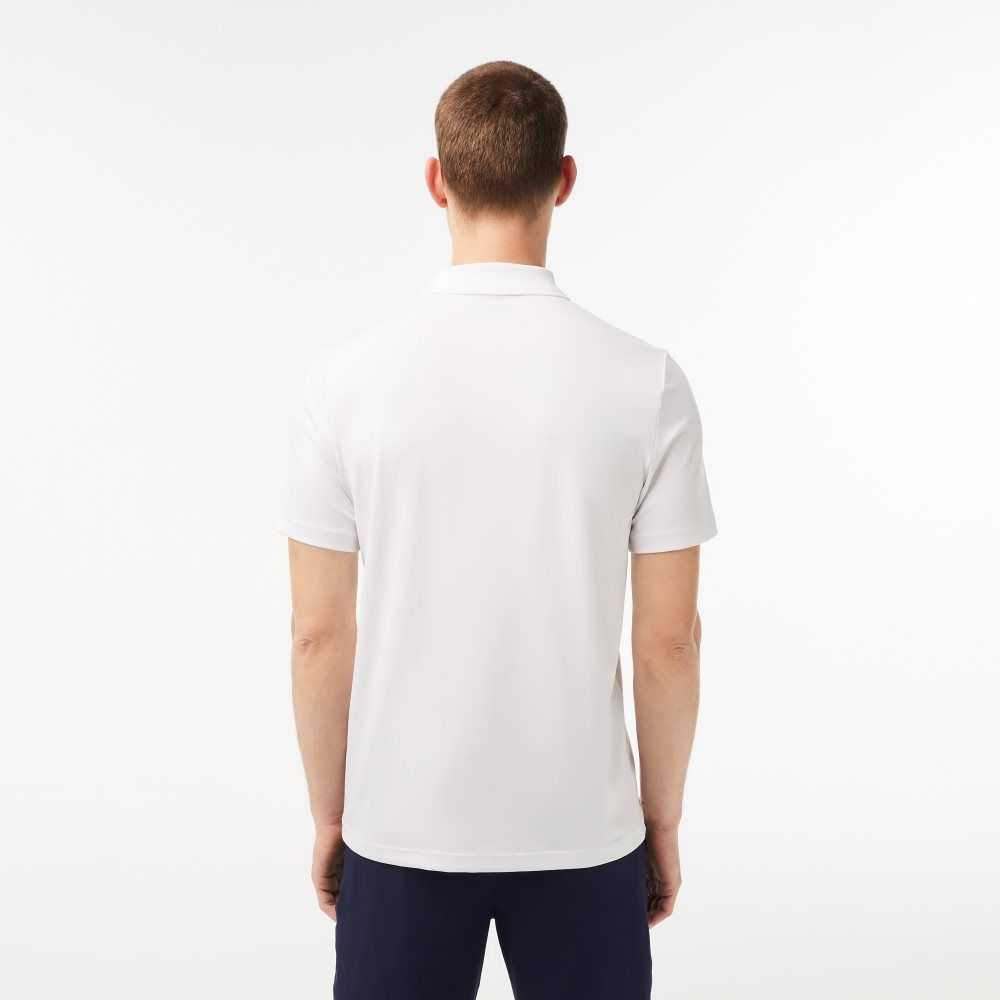 Lacoste SPORT Jersey Golf Hvite Marineblå Blå | 1027-NXQLO