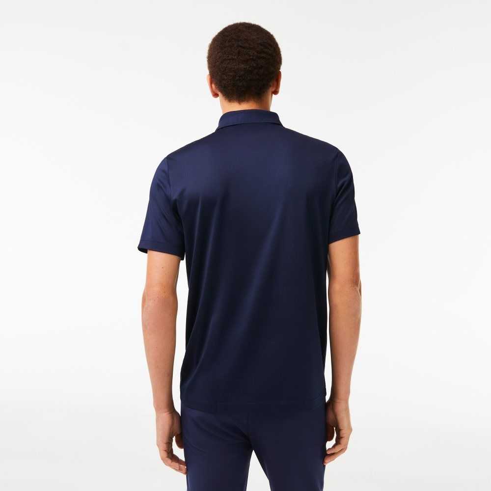 Lacoste SPORT Jersey Golf Marineblå Blå Hvite | 4078-VZPUR