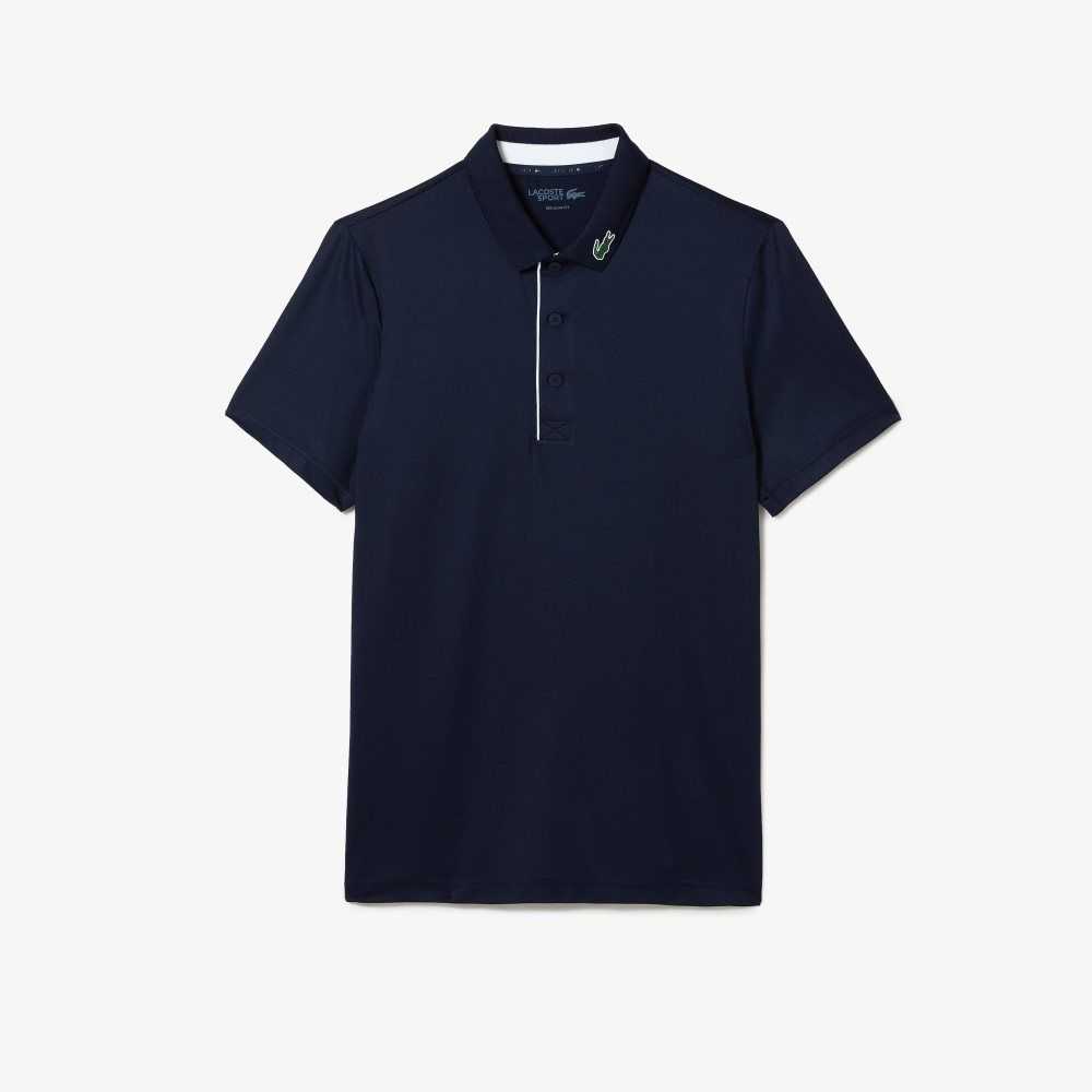 Lacoste SPORT Jersey Golf Marineblå Blå Hvite | 4078-VZPUR