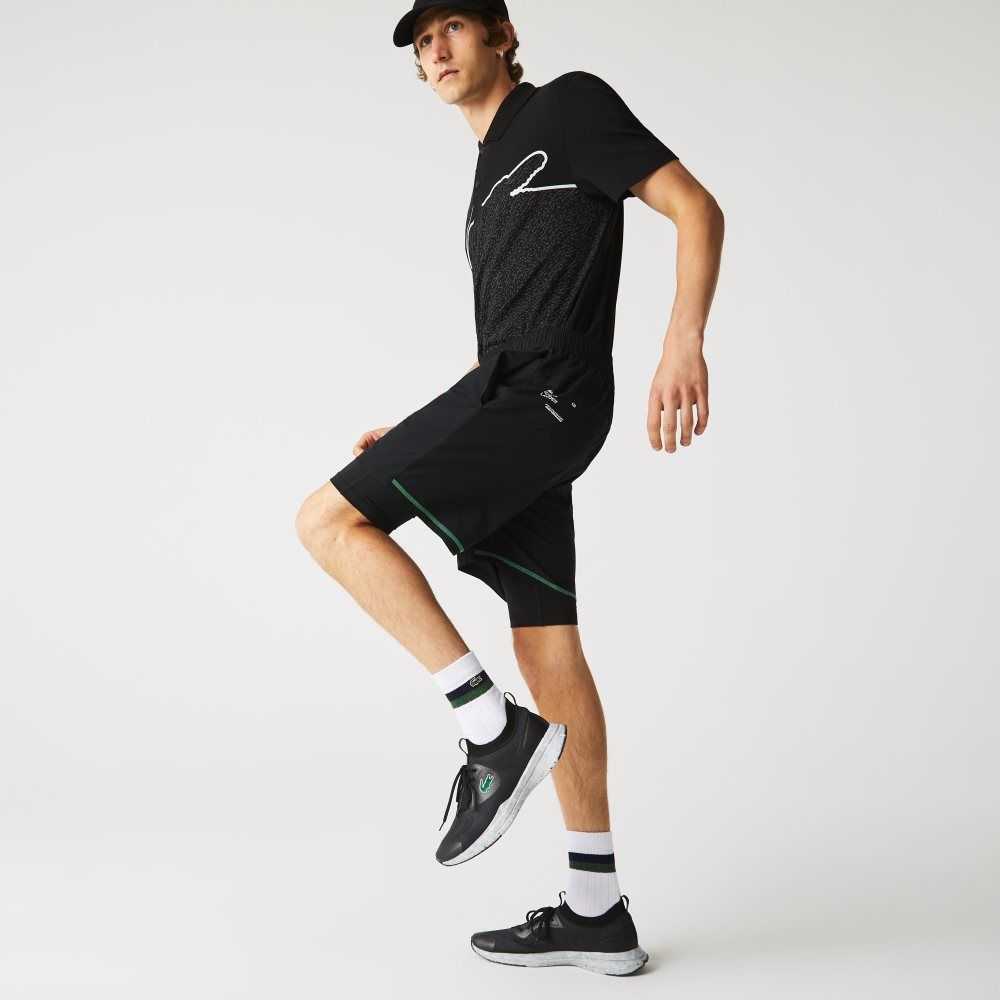 Lacoste SPORT Layered Svarte Grønn Hvite | 0857-CFHBV