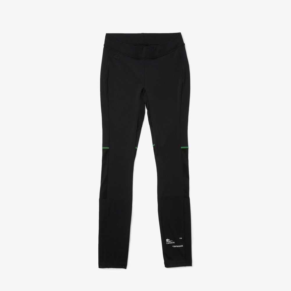 Lacoste SPORT Leggings Svarte Hvite | 3154-ZCEWF