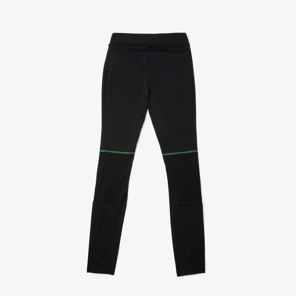 Lacoste SPORT Leggings Svarte Hvite | 3154-ZCEWF