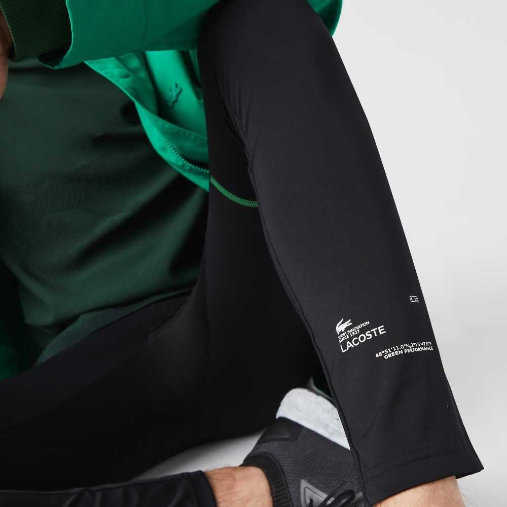 Lacoste SPORT Leggings Svarte Hvite | 3154-ZCEWF