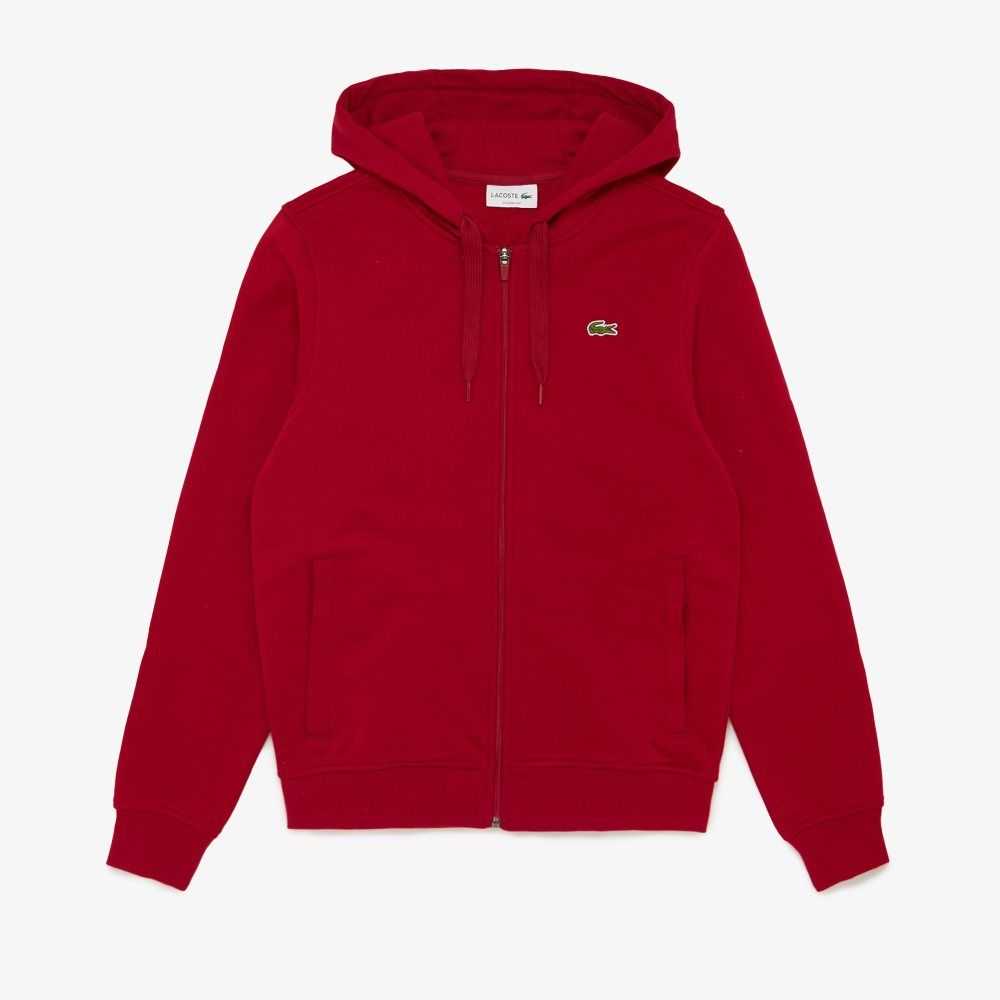 Lacoste SPORT Lette Bi-material Hoodie Burgunder | 2869-BFSRV