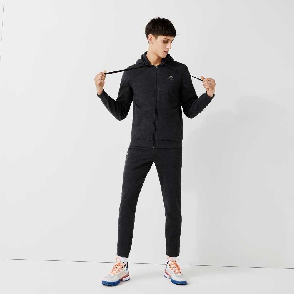 Lacoste SPORT Lette Bi-material Hoodie Grå | 1820-MYEVL