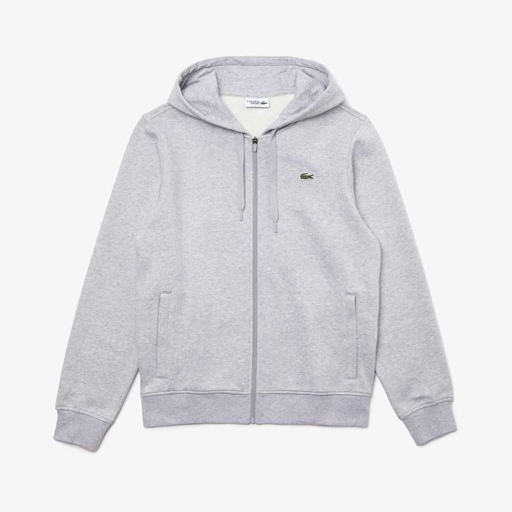 Lacoste SPORT Lette Bi-material Hoodie Grå Lyse Grå | 4675-OWIJY