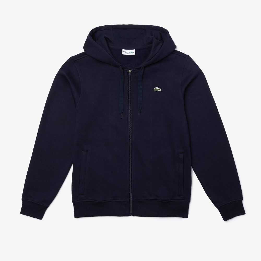 Lacoste SPORT Lette Bi-material Hoodie Marineblå Blå | 1854-WXAEC