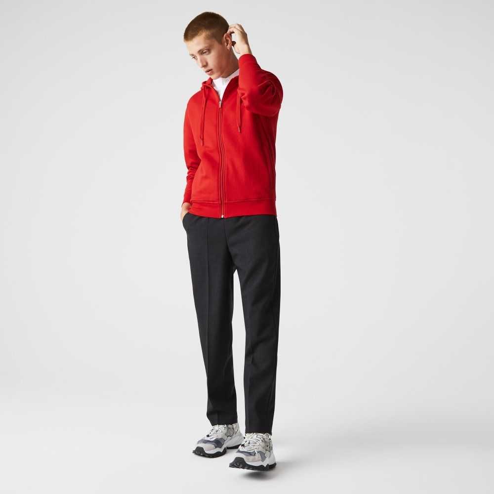 Lacoste SPORT Lette Bi-material Hoodie Rød | 2809-ZNFBD