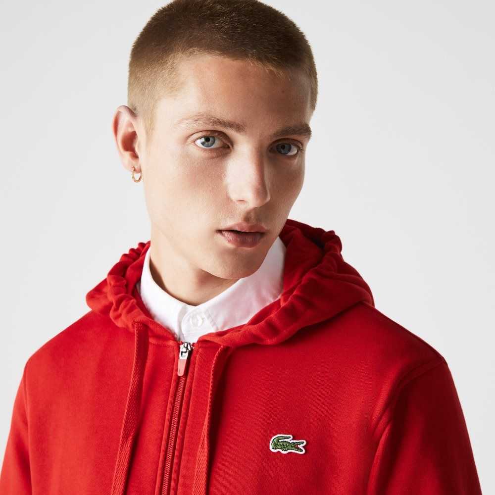 Lacoste SPORT Lette Bi-material Hoodie Rød | 2809-ZNFBD