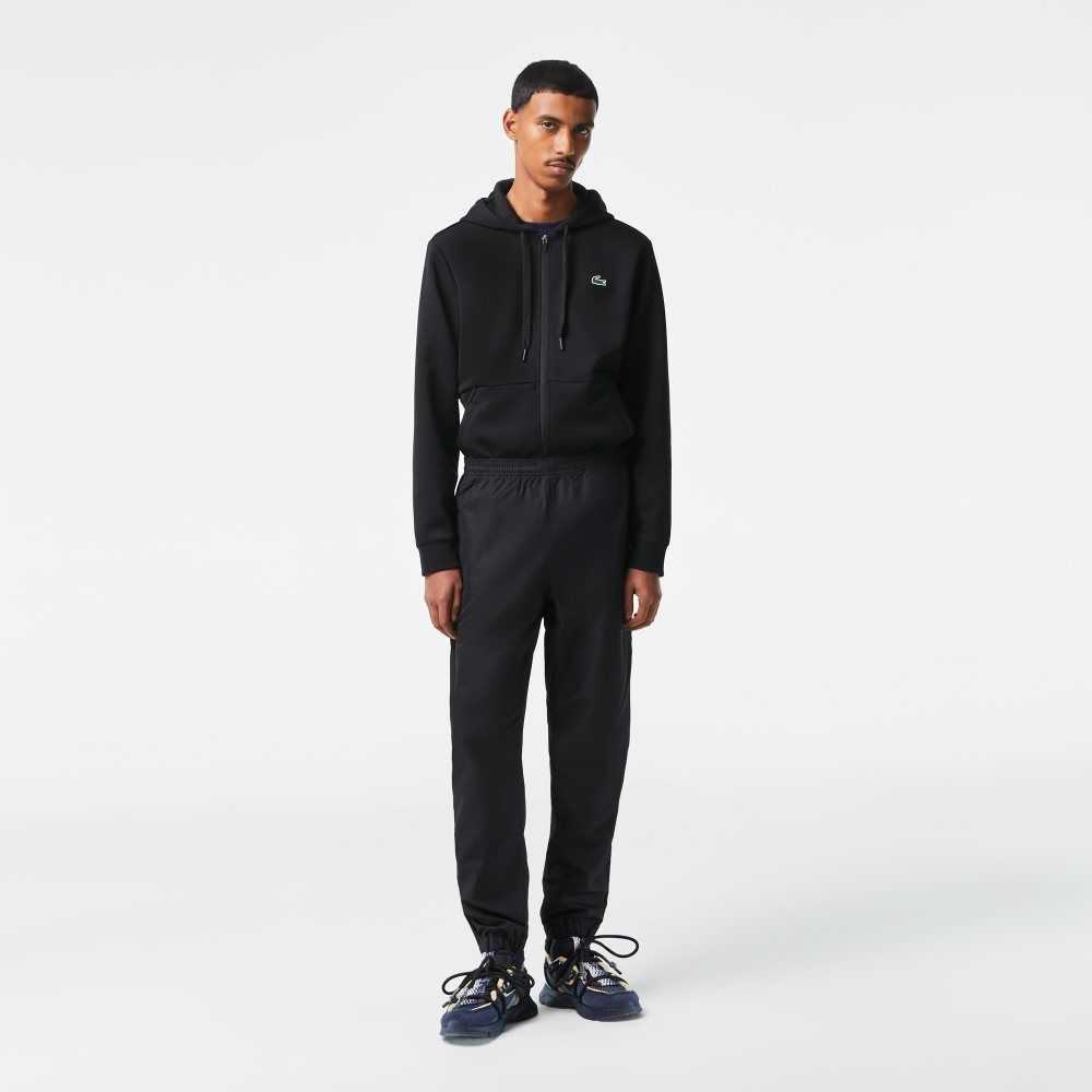 Lacoste SPORT Lette Fabric Tracksuit Svarte | 3269-KBULV