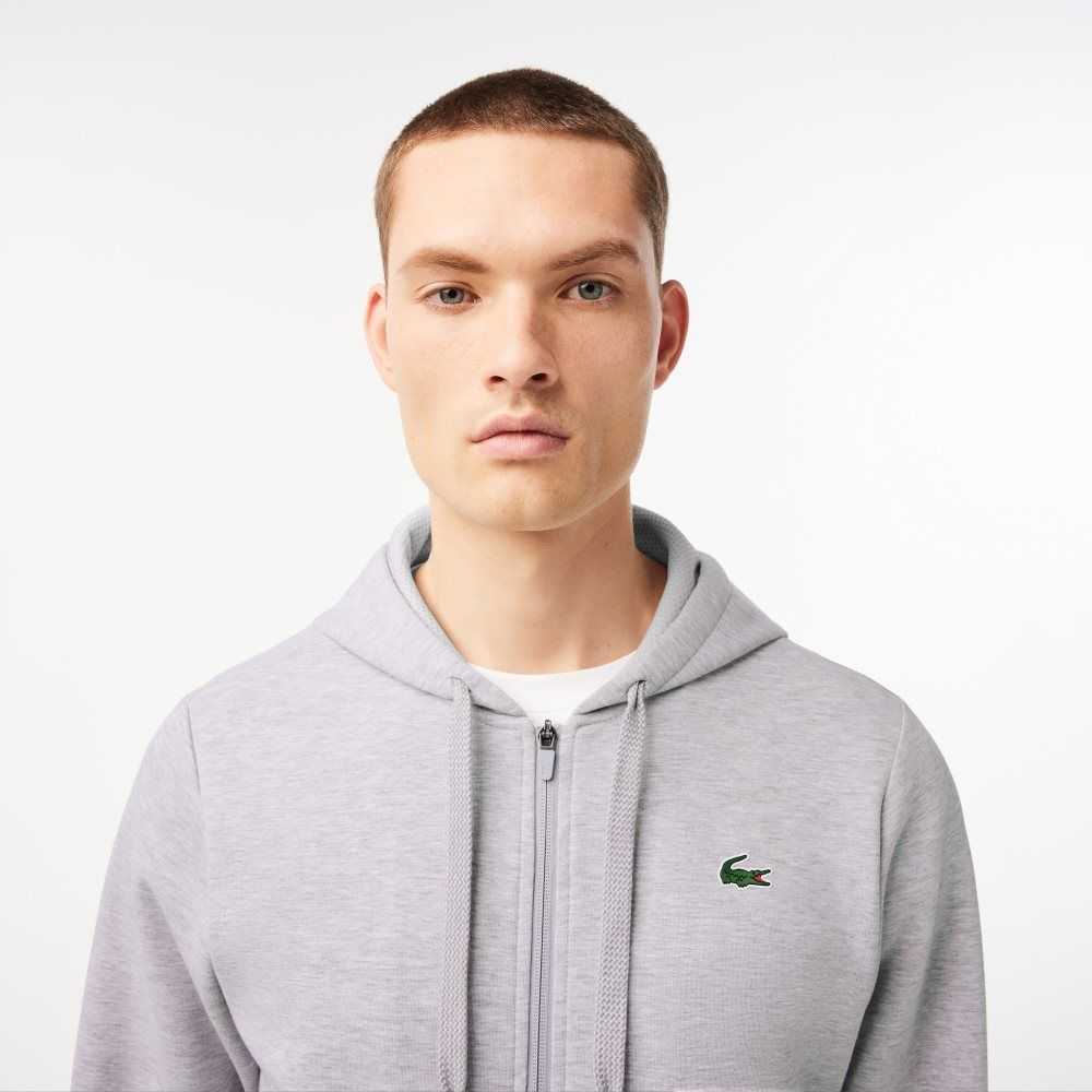 Lacoste SPORT Mesh Panels Hoodie Grå Lyse Grå | 9687-JFCNM