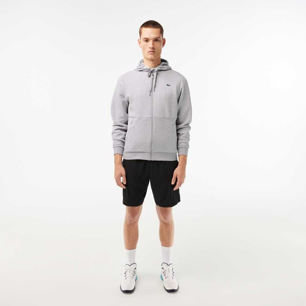 Lacoste SPORT Mesh Panels Hoodie Grå Lyse Grå | 9687-JFCNM