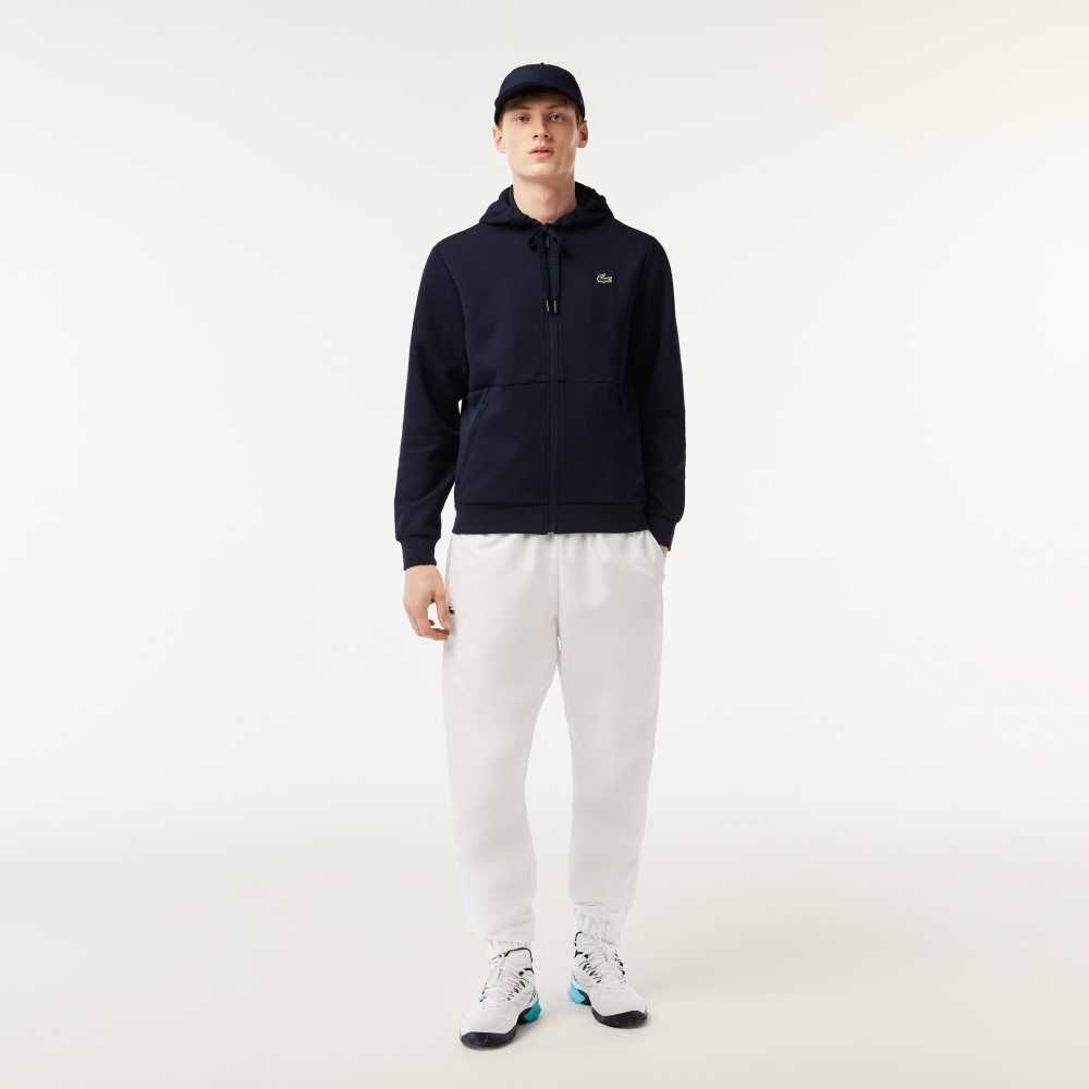 Lacoste SPORT Mesh Panels Hoodie Marineblå Blå | 5104-JQKOC