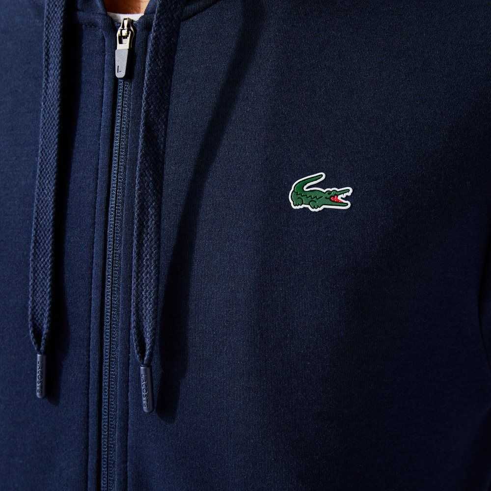 Lacoste SPORT Mesh Panels Hoodie Marineblå Blå | 5104-JQKOC