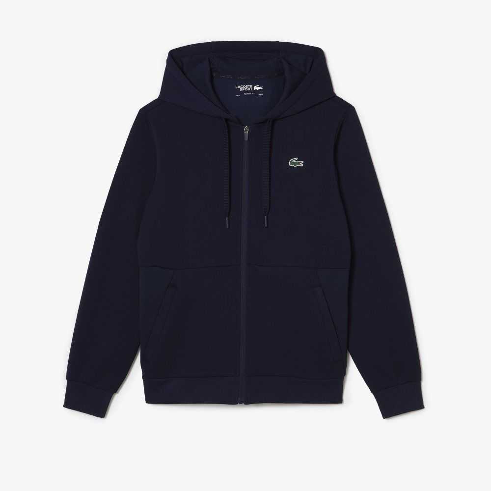 Lacoste SPORT Mesh Panels Hoodie Marineblå Blå | 5104-JQKOC