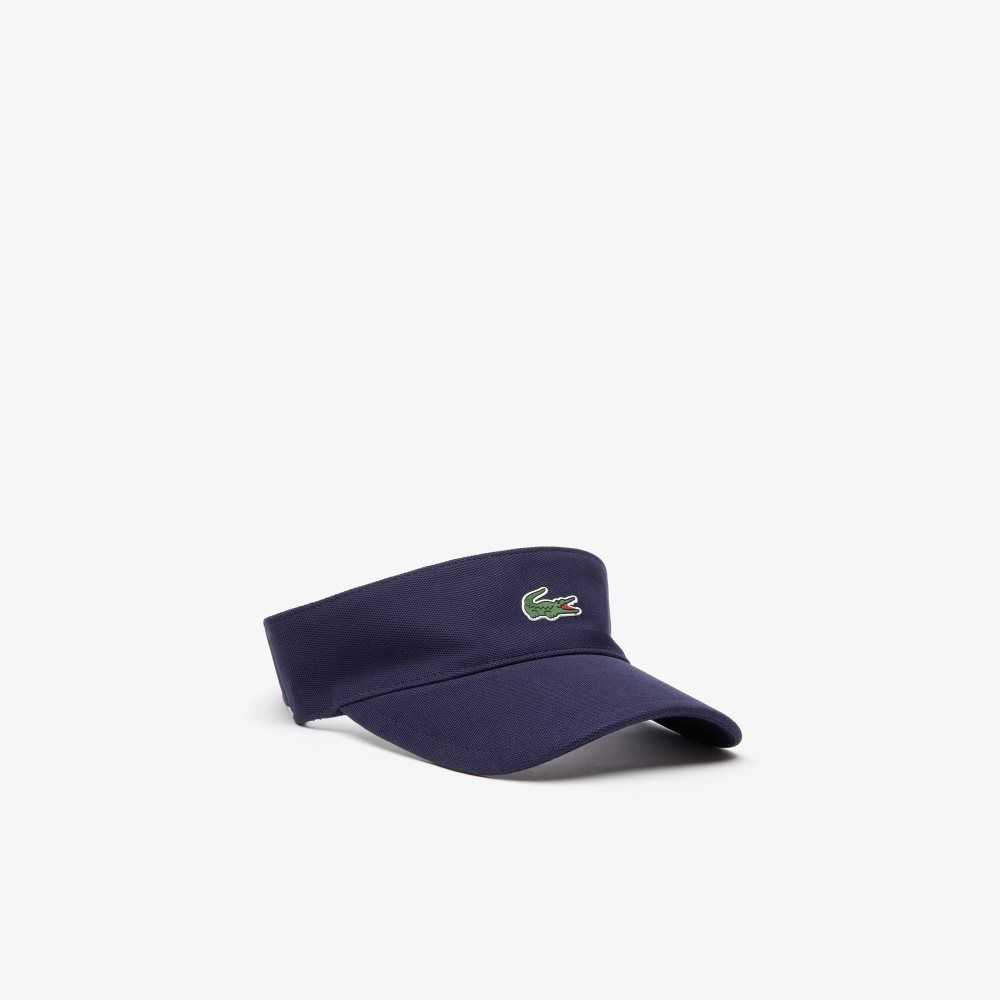 Lacoste SPORT Pique And Fleece Tennis Visor Marineblå Blå | 2350-AFEQC