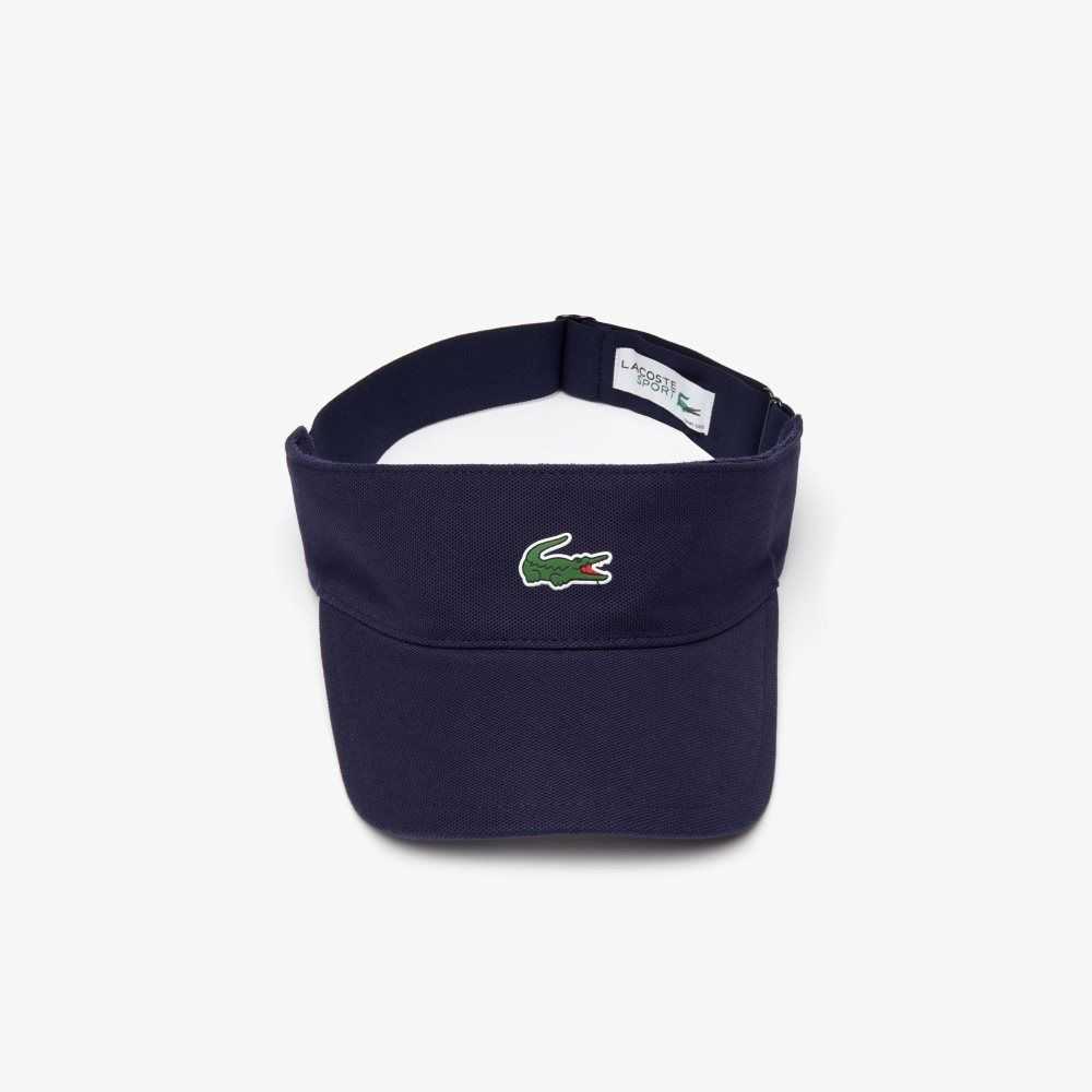 Lacoste SPORT Pique And Fleece Tennis Visor Marineblå Blå | 2350-AFEQC