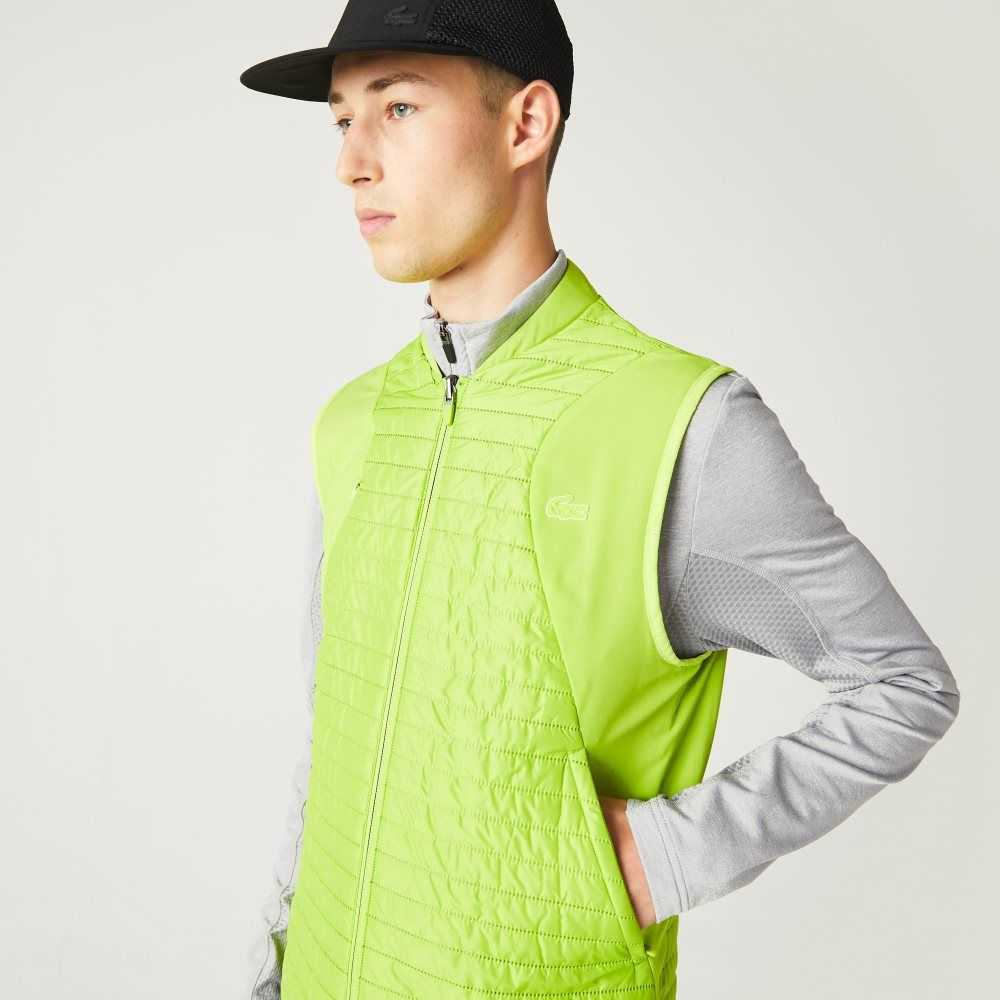 Lacoste SPORT Polstret Reversible Vest Gul Svarte | 6824-WPIHA