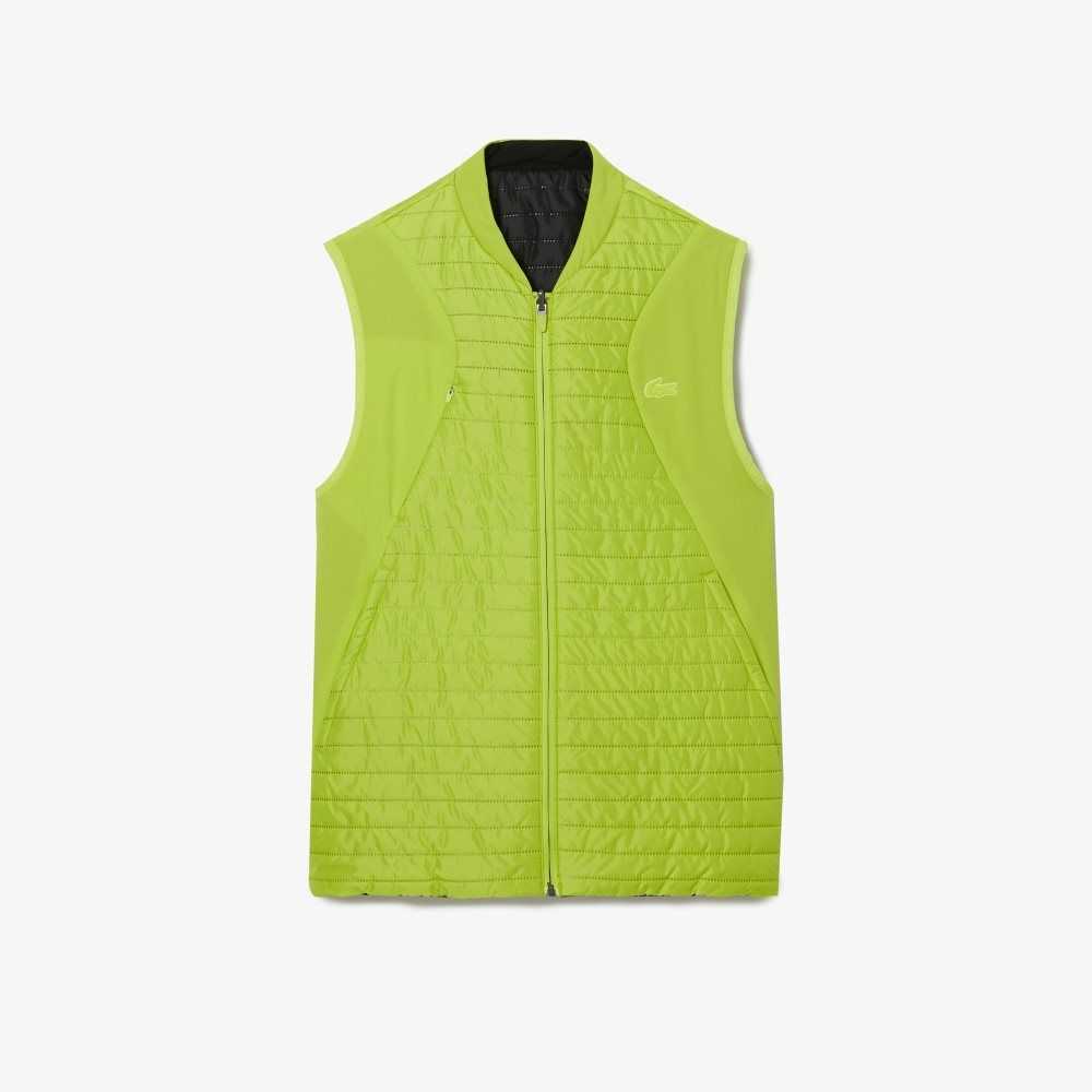 Lacoste SPORT Polstret Reversible Vest Gul Svarte | 6824-WPIHA