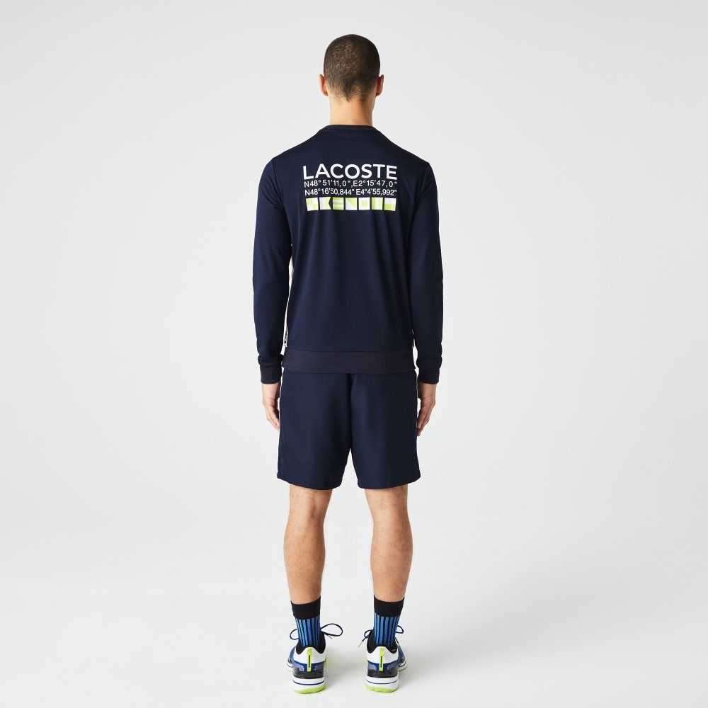 Lacoste SPORT Printed Tennis Marineblå Blå | 7386-VOBAR