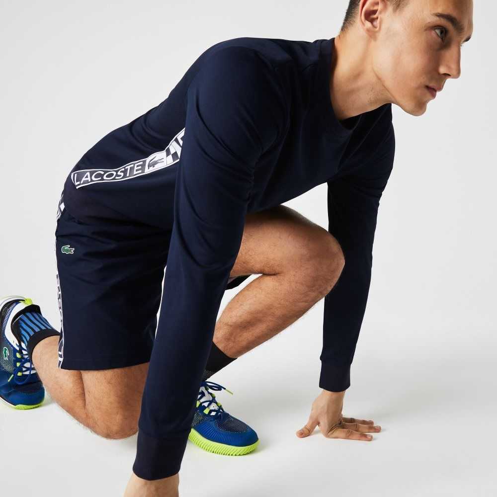 Lacoste SPORT Printed Tennis Marineblå Blå | 7386-VOBAR