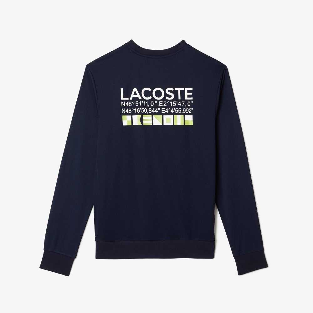 Lacoste SPORT Printed Tennis Marineblå Blå | 7386-VOBAR