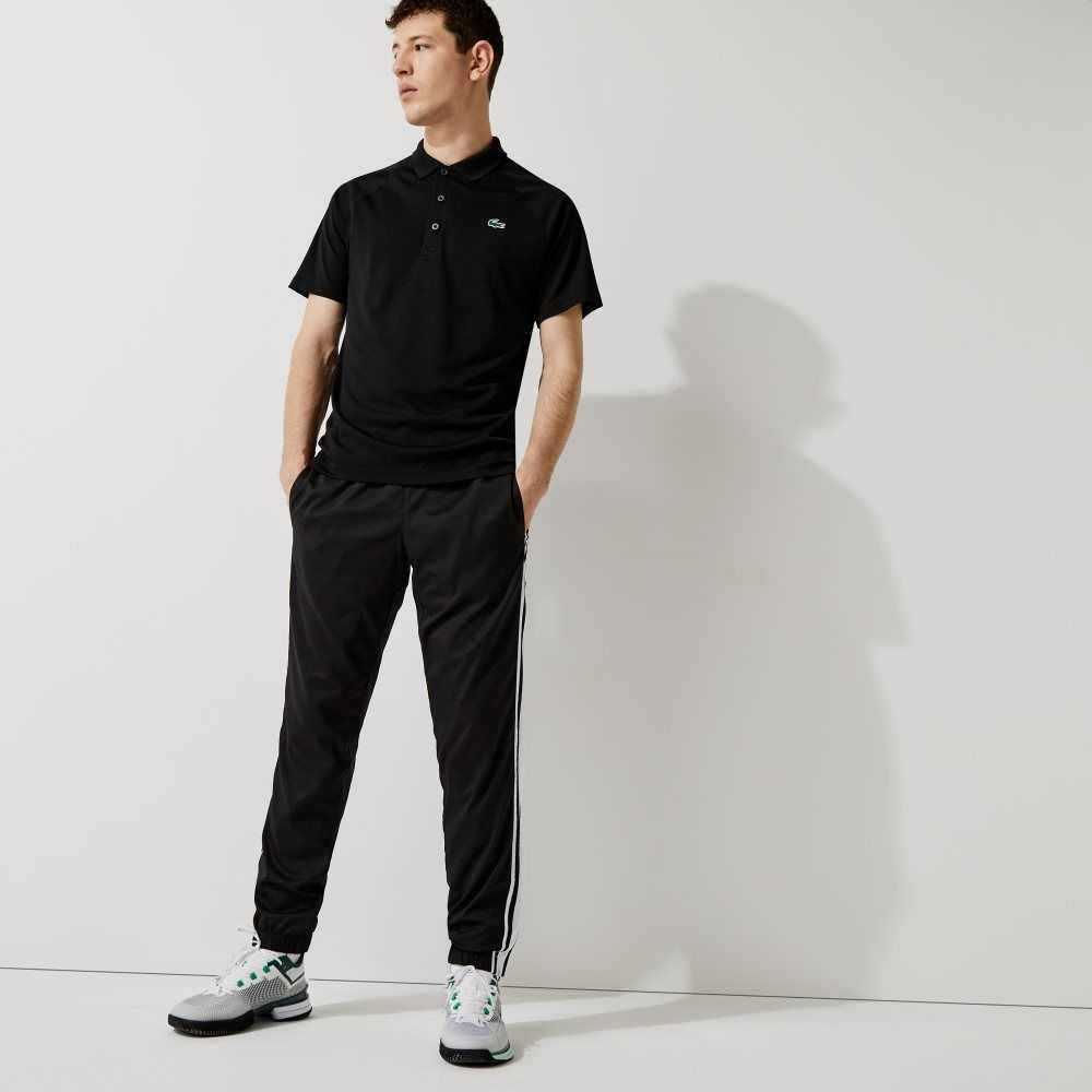 Lacoste SPORT Pustende Abrasion-Resistant Interlock Svarte | 0412-TSJWZ