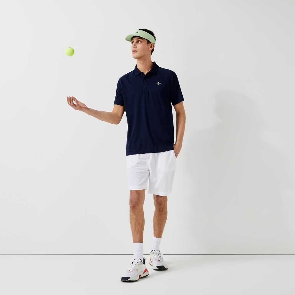 Lacoste SPORT Pustende Abrasion-Resistant Interlock Marineblå Blå | 5612-JLVHD