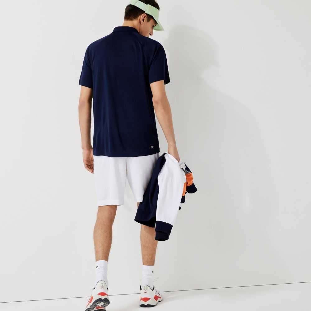 Lacoste SPORT Pustende Abrasion-Resistant Interlock Marineblå Blå | 5612-JLVHD